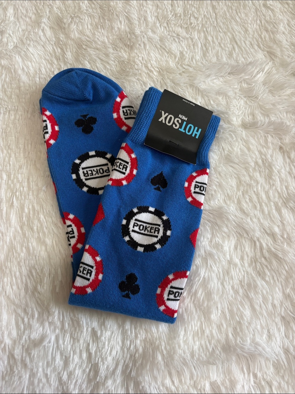 NWT MENS POKER THEMED HOTSOX